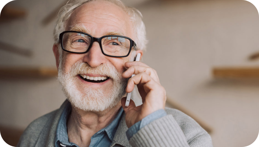 Man making phone call