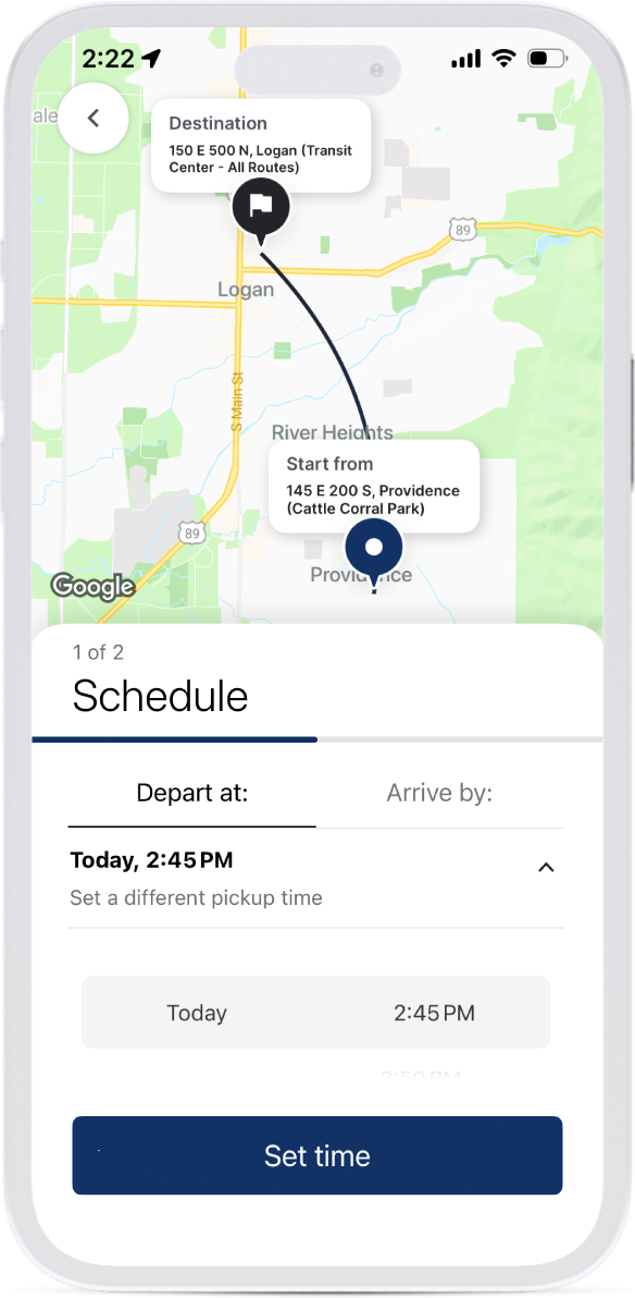 Connect pool app ride